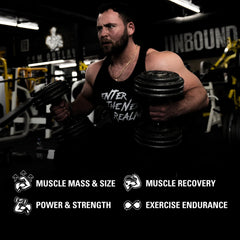 NutraBio Unbound BYLD bottle label close-up highlights clean formula and fitness focus.