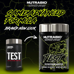 NutraBio Unbound Test capsules close-up, convenient daily support for workouts.