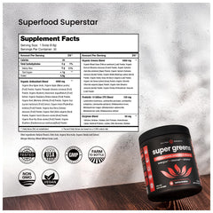 Green superfood powder in a bowl