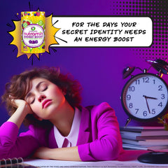 Nutracelle Nutramin Energy Boost berry flavor packaging highlights vegan, sugar-free wellness.