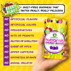 Nutrition label close-up hints at plant-based, allergen-friendly formula for Nutramin.