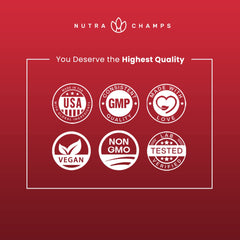 NutraChamps Nitric Oxide supplement ingredients label — premium boosters