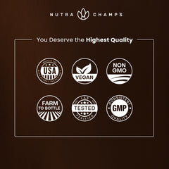 Allergen-free vegan packaging for NutraChamps mushroom powder