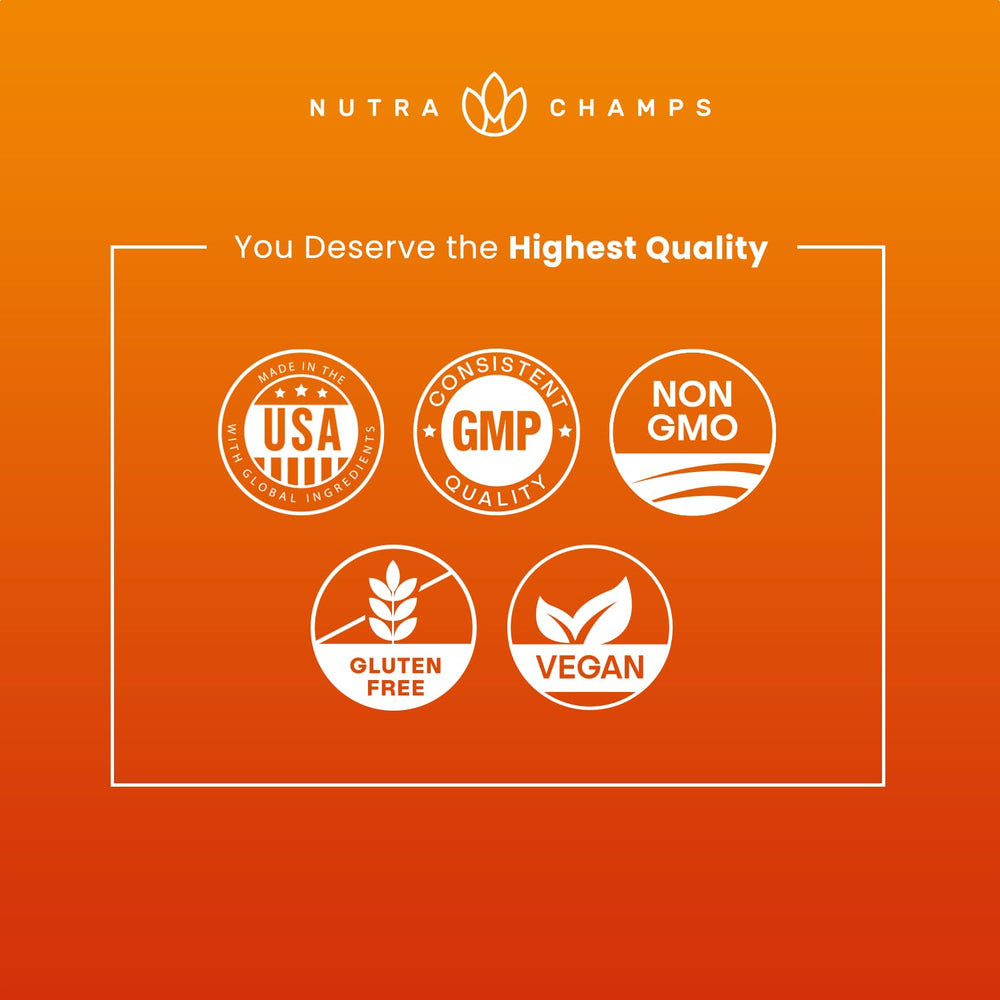 NutraChamps L Arginine bottle packaging showing 60 capsules.