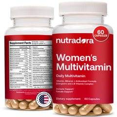 Nutradora Women's Multivitamin bottle with label