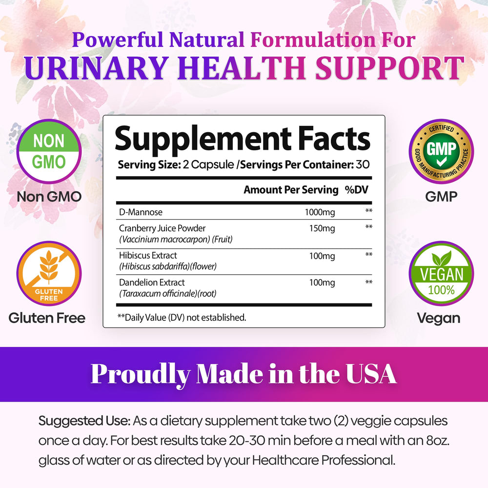 D-Mannose and Cranberry for urinary tract support