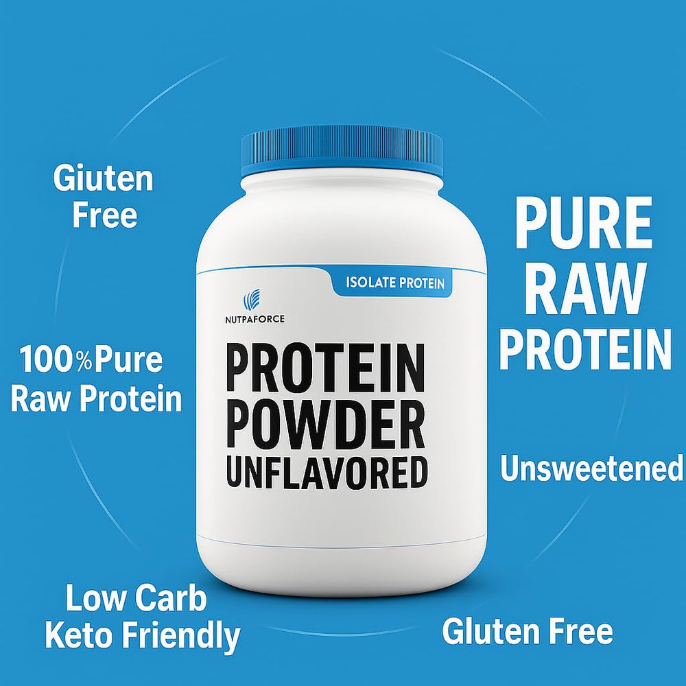 NutraForce unflavored whey isolate 2 lb back nutrition panel