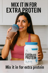 Dissolves instantly in shaker with NutraForce unflavored whey