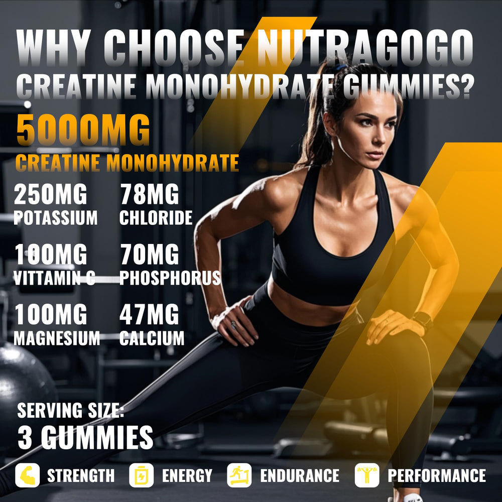 Athlete using NUTRAGOGO Creatine Monohydrate Gummies