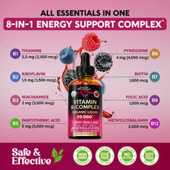 NutraHarmony B Complex Drops organic sealed box signals trusted USDA certification.