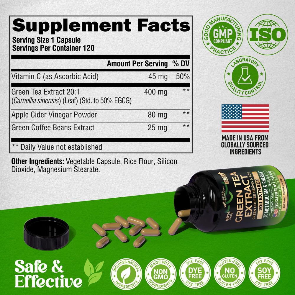 NUTRAHARMONY green coffee beans close-up highlighting botanical source for natural energy