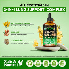 NUTRAHARMONY Mullein Drops dropper illustrates easy tincture use