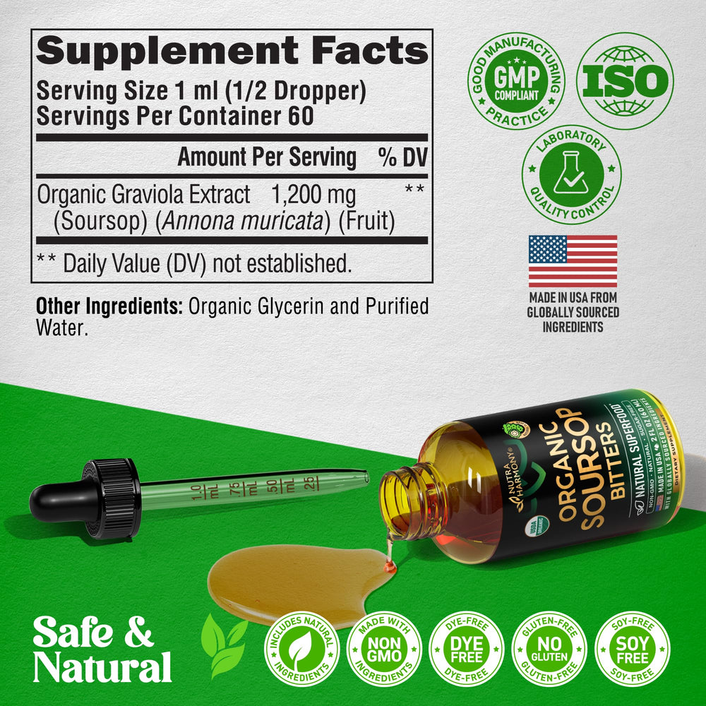 NutraHarmony soursop branding bottle