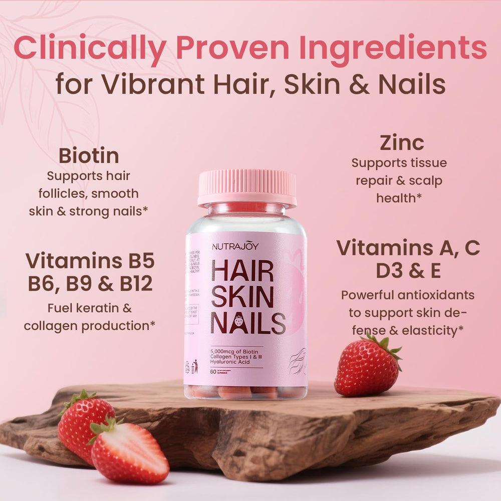 Ingredients panel for Nutrajoy gummies