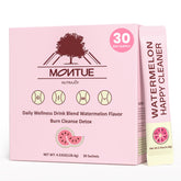 NUTRAJOY Happy Cleaner Gut Health Probiotic Powder box with watermelon flavor and 30 servings