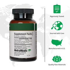 NutraMedix Binder Plus bottle label closeup highlighting ingredients for daily wellness and gentle cleansing.