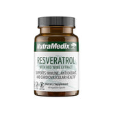 Bottle of NutraMedix Resveratrol Capsules with label