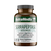 NutraMedix Serrapeptase supplement bottle and capsules
