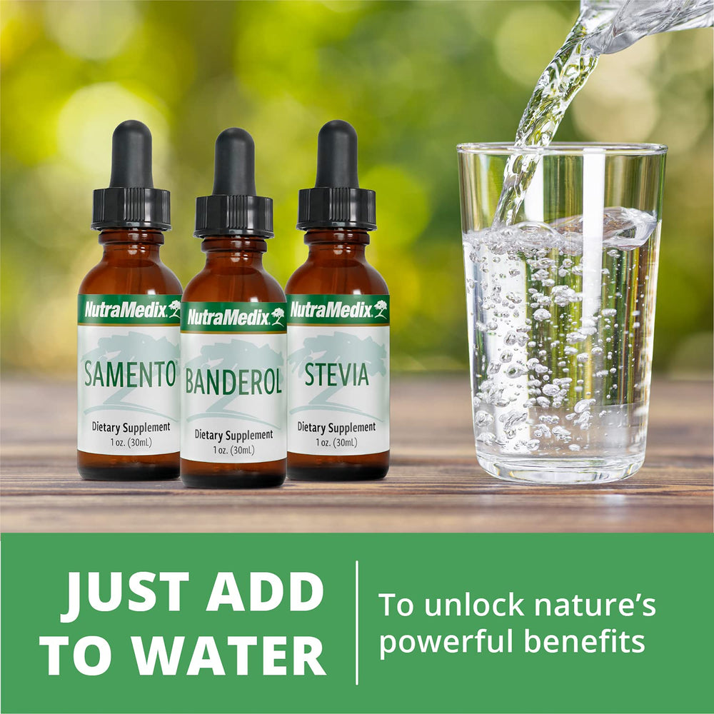 NutraMedix Stevia bottle with 30 ml label