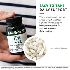 Antioxidant support from NutraMedix Zinc 50mg