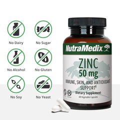 NutraMedix Zinc 50mg product packaging and label