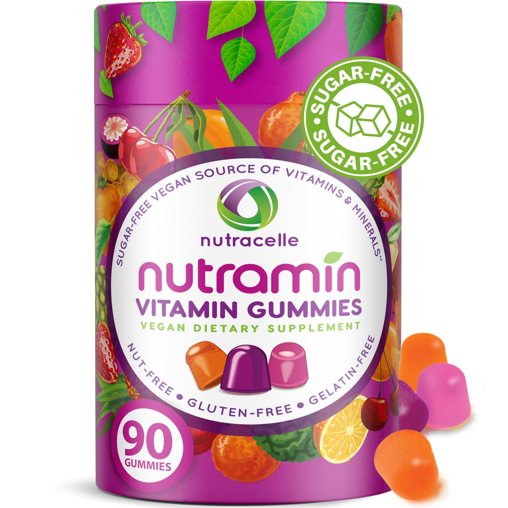 Nutramin Daily Vegan Keto Multivitamin Gummies bottle on white background