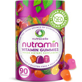 Nutramin Daily Vegan Keto Multivitamin Gummies bottle on white background
