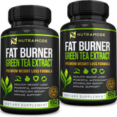 NUTRAMODE Green Tea Extract Fat Burner bottle and capsules