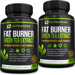 NUTRAMODE Green Tea Extract Fat Burner bottle and capsules