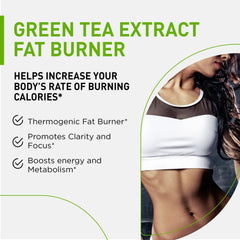 Close-up of Green Tea EGCG percentage on label