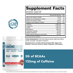 Glass of water with NutraOne Amino Energy Strawberry Watermelon powder mixed