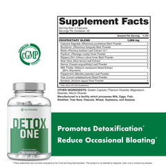 NutraOne DetoxOne glass with liquid presents refreshing intake after workout.