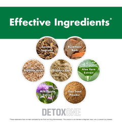 NutraOne DetoxOne label detail emphasizes usage directions.