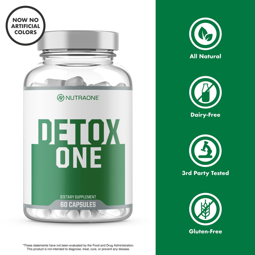 NutraOne DetoxOne powder dissolving in water shows smooth mix.