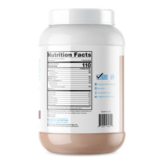 Nutrition facts panel for NutraOne IsolateOne Gourmet Chocolate 2 lb