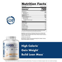 NutraOne MassOne vanilla ingredients label emphasizes quality sourcing and safety