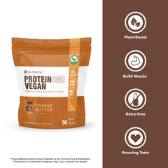 NutraOne ProteinOne shake glass with cookie butter flavor, a convenient on-the-go protein option.