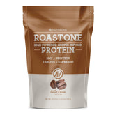 NutraOne RoastOne tub—creamy sweet-cream shake for morning energy.