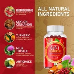 Berberine and cinnamon ingredients on packaging