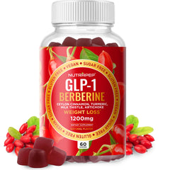 Front label of NutraPep Berberine Gummies 1200mg