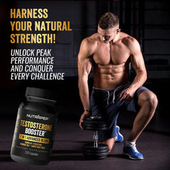 NutraPep Testosterone Booster packaging box front highlights vegan gluten-free formula for clean nutrition