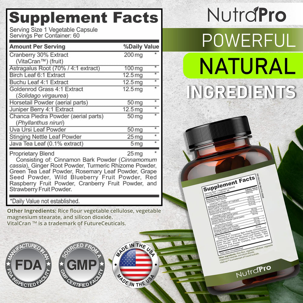 60-day money-back guarantee banner for NutraPro Kidney Cleanse