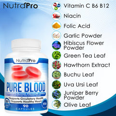 NutraPro Pure Blood packaging and product label