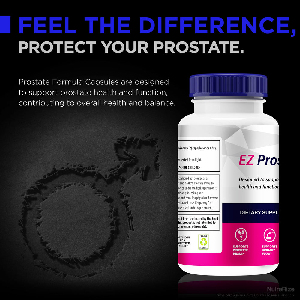 Close-up of EZ Prostate capsules - angle view
