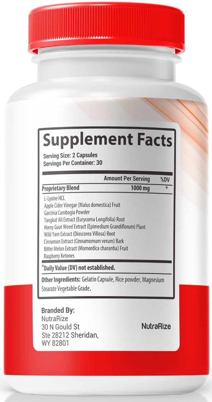 Nutrition facts label for Gluco Revive