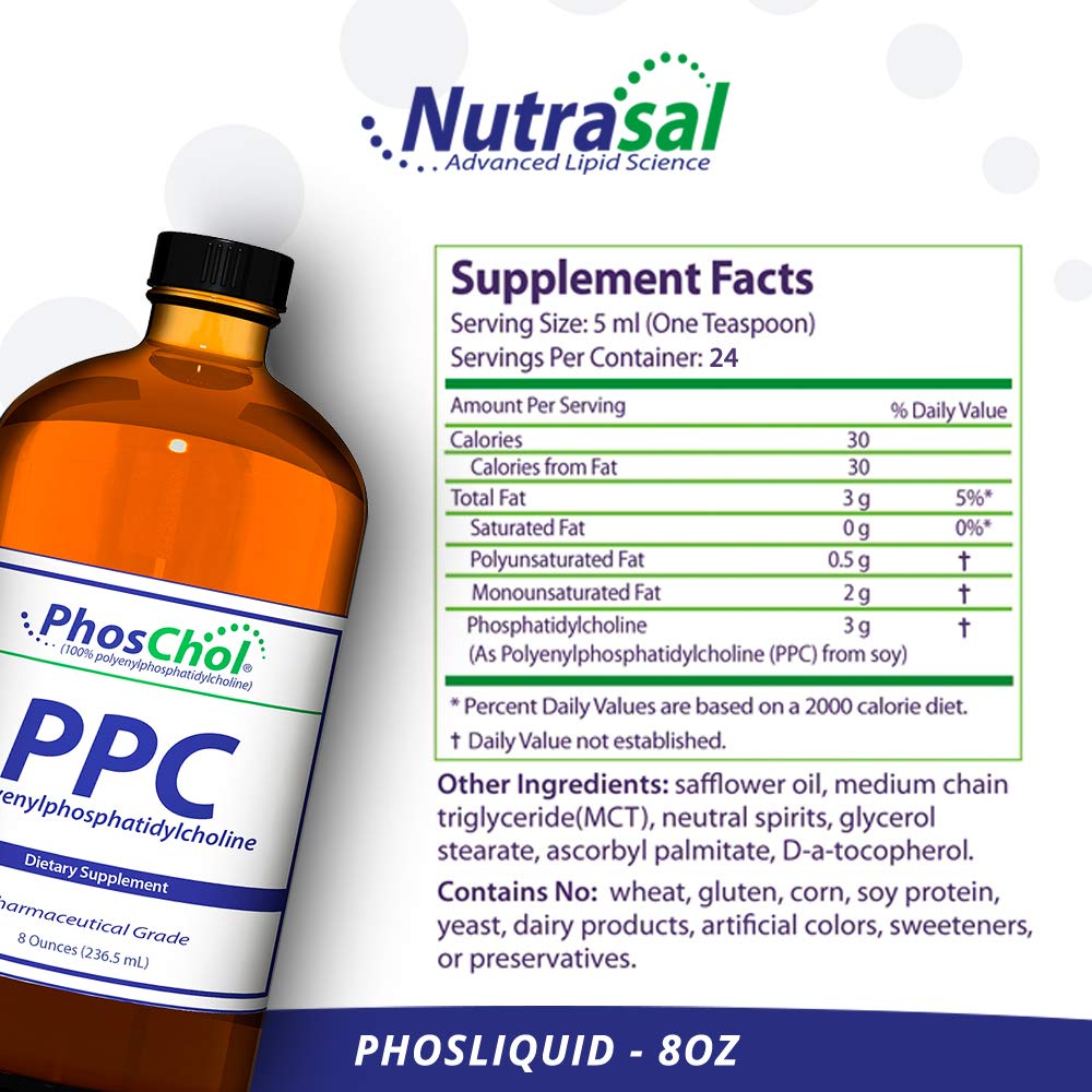 Nutrasal PhosChol liquid concentrate bottle with label