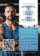 NutraScience Creatine Monohydrate serving and nutrition information