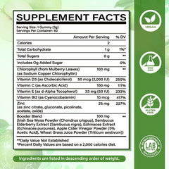 Nutrataste nutrition label detail emphasizing vitamins and zinc
