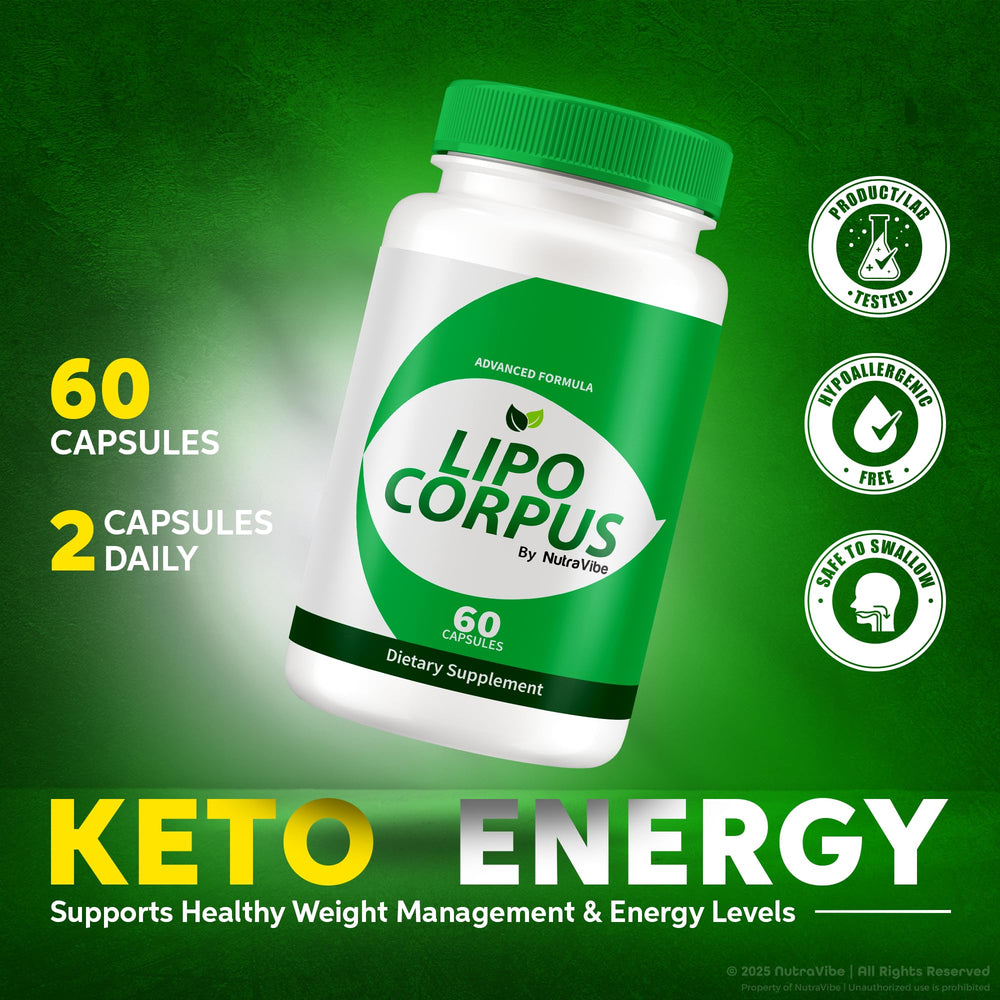 Lipo Corpus pills and bottle close-up