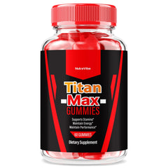 NutraVibe Titan Max Gummies bottle with 60 gummies